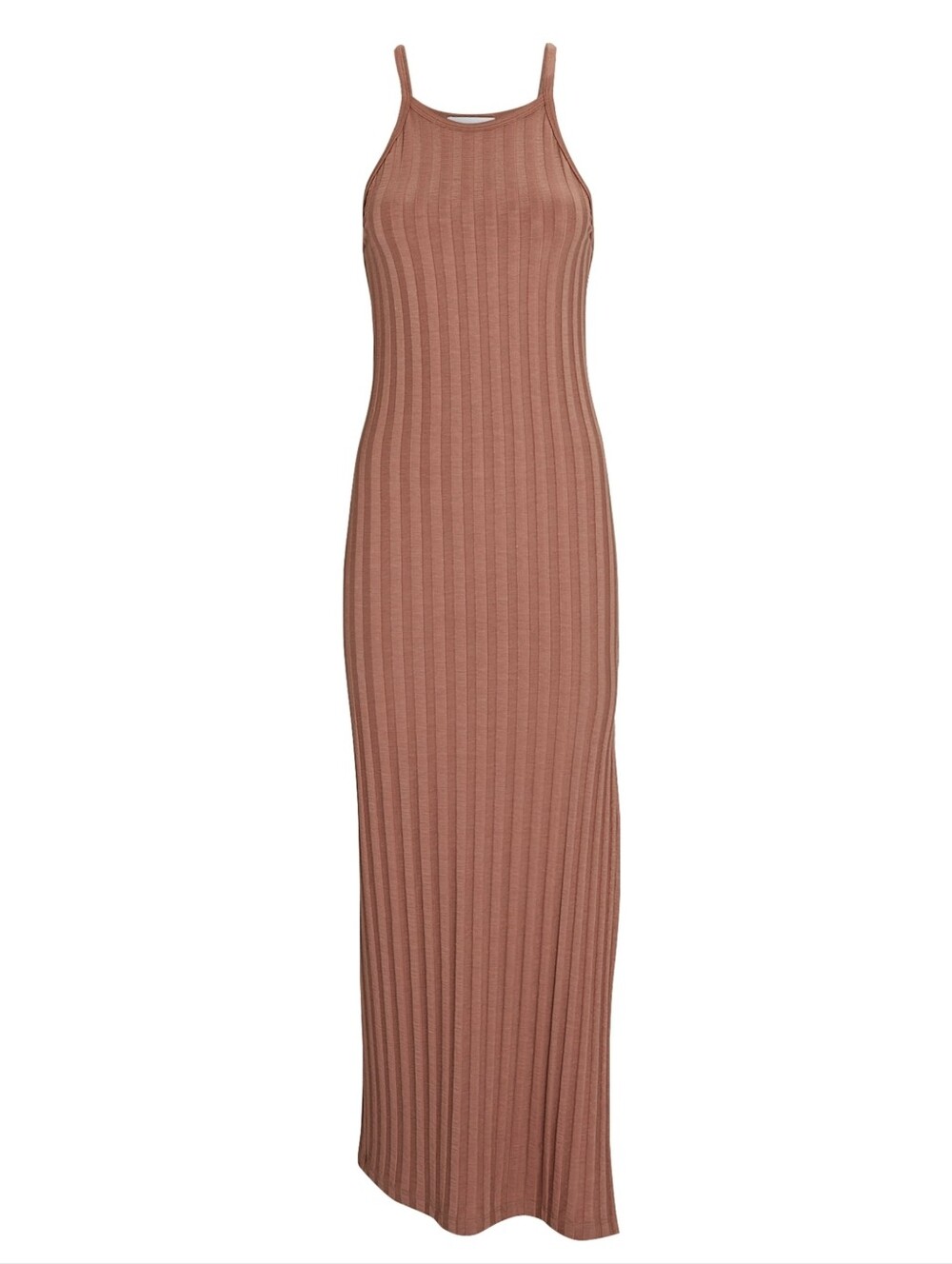 JONATHAN SIMKHA Megan Racer Back Midi Dress in Teak Medium NWT